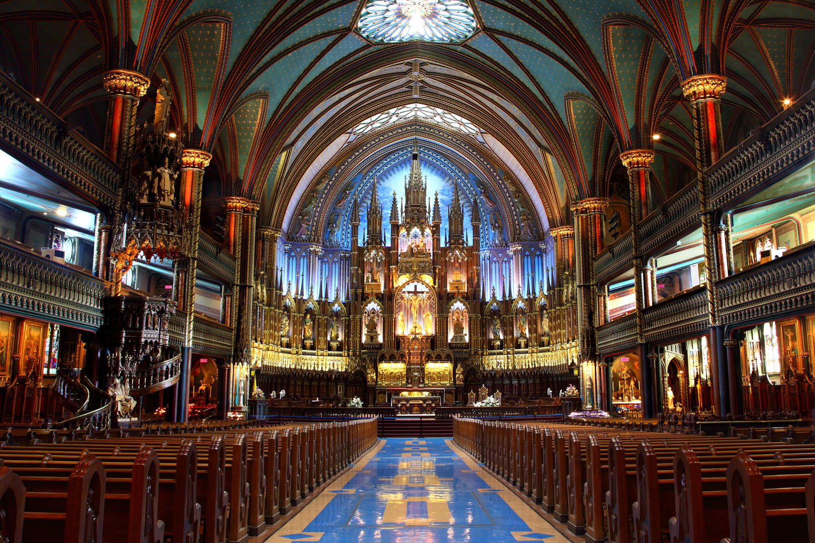 Notre Dame Basilica, Montreal, Canada бесплатно